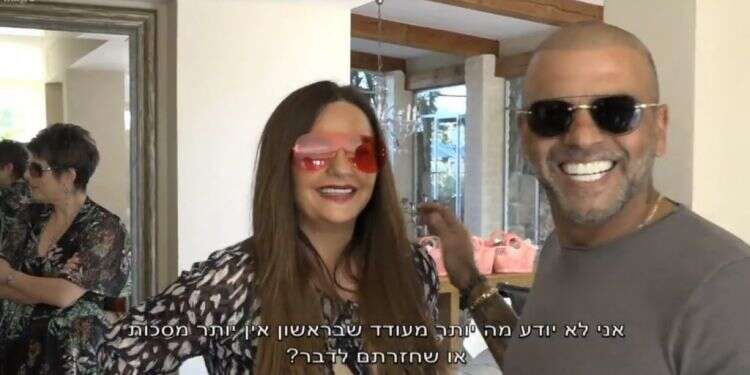 הסולחה בין אייל גולן לאופירה אסייג. צילום מסך מתוך גיא פינס, קשת 12 בין אופירה לאייל גולן: כשלכלוך מושך, גם פיוס מתוקשר הולך