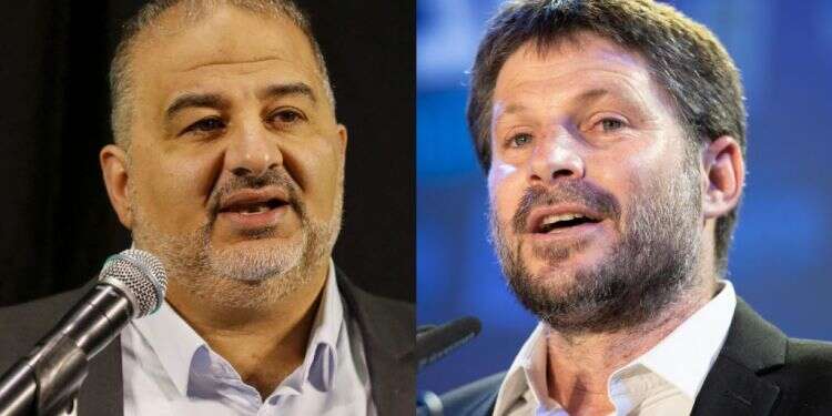 בצלאל סמוטריץ', מנסור עבאס. צילומים: שריה דיאמנט, AFP הקולות בציונות הדתית שקוראים להקים ממשלה עם רע"מ