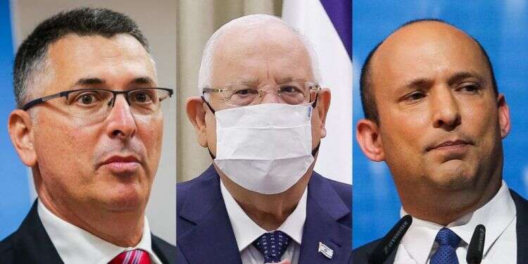 בנט, ריבלין, סער. צילומים: אורן בן חקון, יונתן זינדל פלאש 90 גוש ההיסוס: משמאל ומימין, לא סולחים למתלבטים