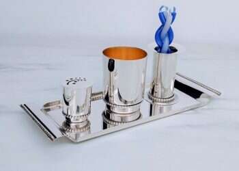 מתנה נהדרת לחתונה או להורים – סט הבדלה מכסף