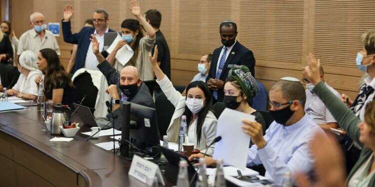 הצבעה בוועדה המסדרת. צילום: דוברות הכנסת, נועם מושקוביץ ח"כ סילמן: "נפלה טעות בספירה, ההצבעה עברה"