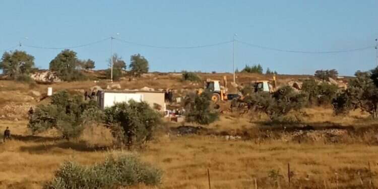 עוז ציון הבוקר. צילום: עוז ציון חוננו על פינוי המאחז עוז ציון: "הכוחות מתעללים במתיישבים יהודים"