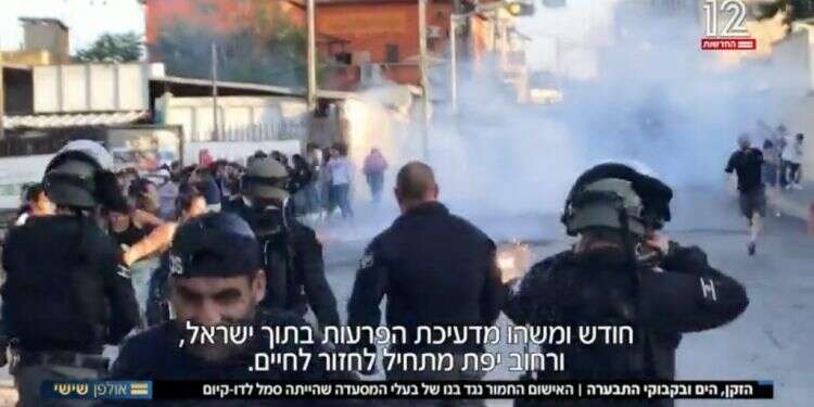 מתוך הכתבה של מוסקו. צילום מסך מתוך אולפן שישי, N12 התפכחות תקשורתית? כשביפו לא מוכנים לדבר על דו־קיום