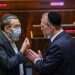 פינדרוס וגפני במליאת הכנסת. צילום: נועם מושקוביץ, דוברות הכנסת בקווי החזית החרדית מסתמנים סדקים