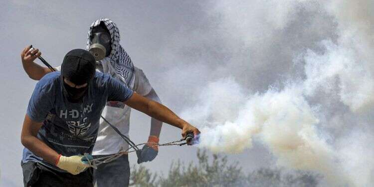 זריקת בקבוקי תבערה. צילום: AFP צה"ל לכד חוליית מחבלים וסיכל פיגוע בצפון השומרון