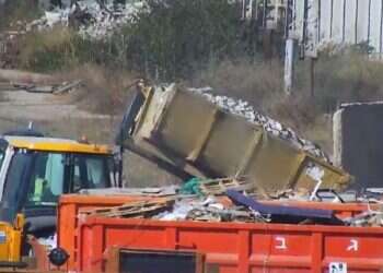 אתר לא חוקי לאיסוף פסולת נחשף בראשון לציון