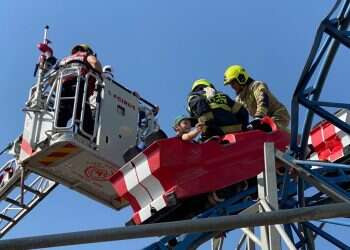 רכבת הרים נעצרה בבני ברק, שמונה ילדים נתקעו בגובה
