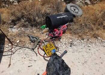 ניסיון הצתה. צילום: המועצה האזורית גוש עציון ניסיון הצתה: המחבל נתפס על חם