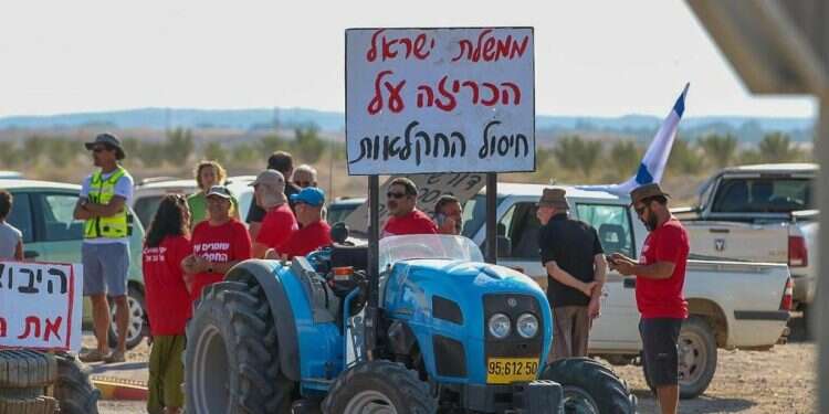 ירקות וביצים בצמתים: החקלאים מפגינים על רפורמת האוצר