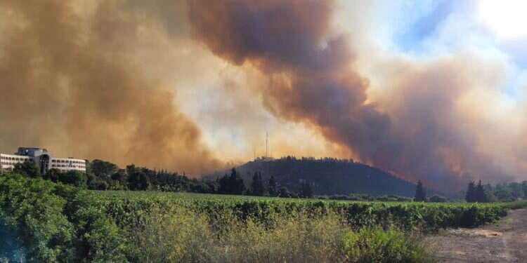שריפת ענק בהרי ירושלים: איתנים, רמת רזיאל וכסלון פונו לחלוטין מתושבים
