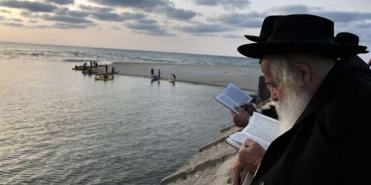 תפילת תשליך, תל אביב2016. צילום: גטי אימג'ס מדוע תמשיך המסורת לקבור את מנבאי מותה