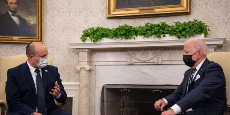 בנט וביידן בבית הלבן, צילום: EPA