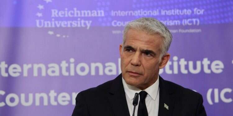 יאיר לפיד. צילום: רונן טופלברג תוכנית חדשה? לפיד הציג את הצעתו להתמודדות עם עזה