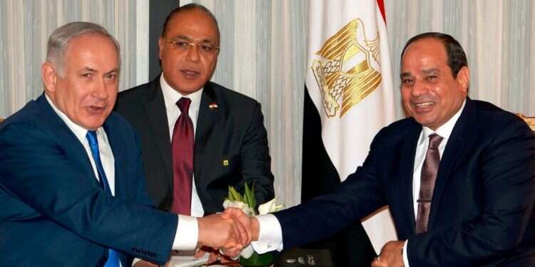 נתניהו וא-סיסי, ארכיון. צילום: דוברות פגישת בנט וא-סיסי: הדיונים על המחוות כיסו על מהות הפגישה האמיתית