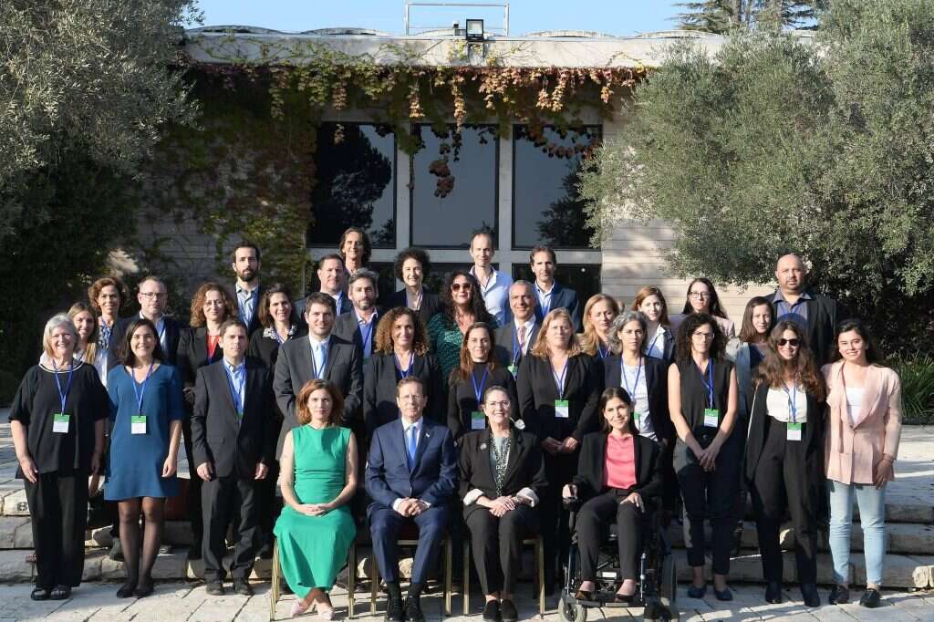 המשלחת הישראלית לוועידת האקלים בבית הנשיא. צילום: עמוס בן־גרשום, לע''מ