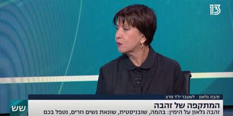 המסר של זהבה גלאון לימין: תעברו חינוך מחדש או שתעברו מכאן