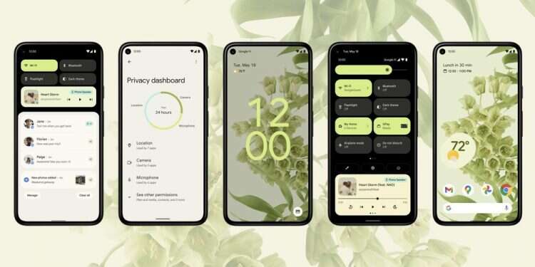 אנדרויד 12. צילום: יח התחל מחדש: גוגל ומיקרוסופט עדכנו מערכות הפעלה, והתוצאות מעורבות