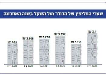 ההתמודדות של בנק ישראל עם השפל אליו הגיע הדולר