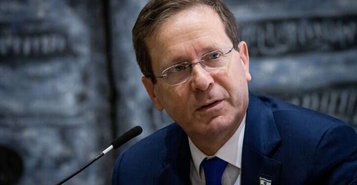 הנשיא יצחק הרצוג. צילום: יונתן זינדל פלאש90 הנשיא הרצוג: "להוקיע את האלימות בבתי חולים בכל דרך אפשרית"