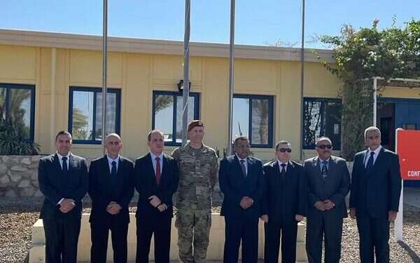 חברי המשלחת. צילום: דובר צה דיונים על הגבול: תיקון חדש להסכם השלום עם מצרים