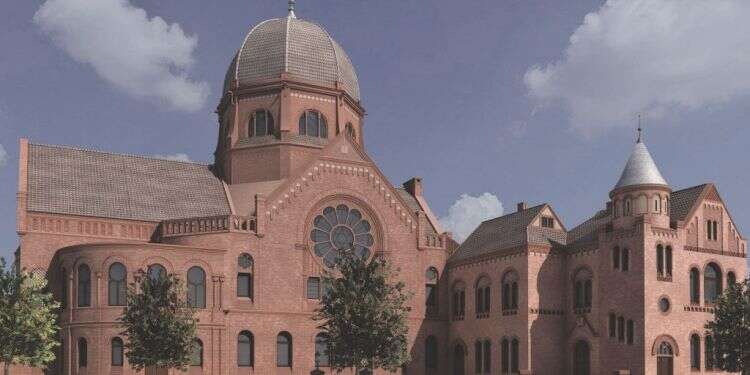 אחד מבתי הכנסת שישוחזרו בגרמניה. צילום: הקונגרס היהודי העולמי 83 לליל הבדולח: 18 בתי כנסת שהוחרבו על ידי הנאצים באירופה ישוחזרו באופן וירטואלי