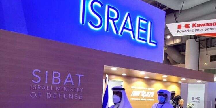 הביתן הישראלי בתערוכה הביטחונית בדובאי. צילום: אגף דוברות והסברה, משרד הביטחון "נכס אסטרטגי": לראשונה ביתן ישראלי נפתח בתערוכה הביטחונית בדובאי