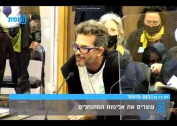 פעיל השמאל חיים שדמי בכנסת: "תנו לנו נשק לטפל במתנחבלים"