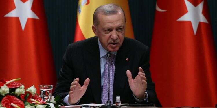 ארדואן, שלשום. צילום: EPA