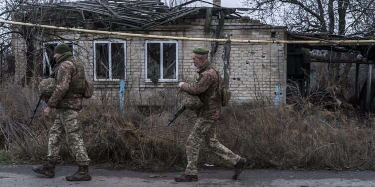 חיילים אוקראינים באזור הגבול הרוסי. צילום: גטי אימג'ס