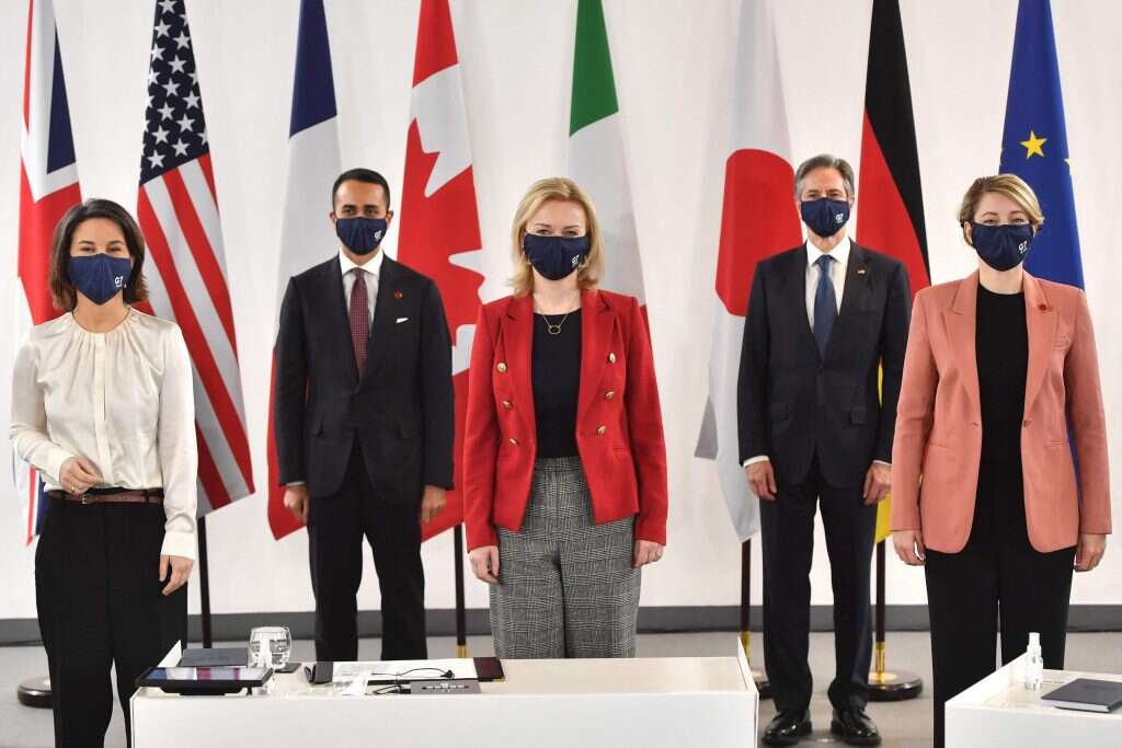 פסגת ה-G7 של שרי החוץ בליברפול. צילום: AFP