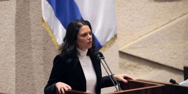 השרה איילת שקד. צילום: דני שם טוב, דוברות הכנסת פינוי חאן אל אחמר: ח"כ לוין תקף את אלקין ושקד במליאה