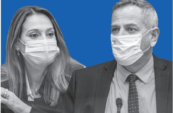 שר הבריאות ניצן הורוביץ ושרת החינוך יפעת שאשא-ביטון. צילום: אורן בן-חקון למחדל יש שם: שאשא־ביטון והורוביץ