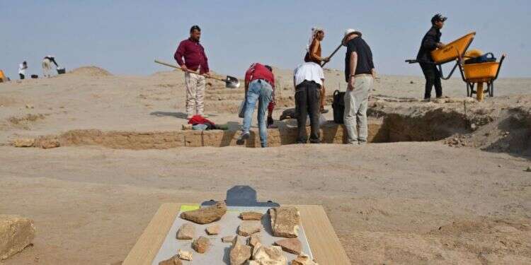 חפירות ארכיאולוגית בעיראק, 2021 /צילום: איי.אף.פ אחרי 20 שנות מלחמה: הארכיאולוגים חזרו לעיראק