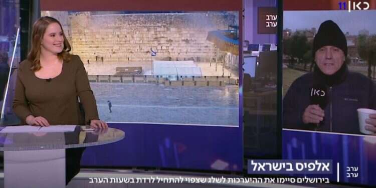 צילום מסך מתוך כאן 11 האם "פסטיבל השלג" בתקשורת מעיד שאנחנו מדינה נורמלית?