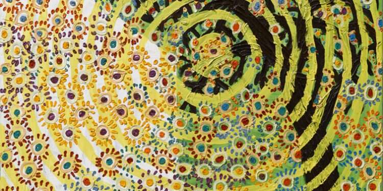 שעשועון מבוכי בין יקומים מקבילים. ידיד רובין, ללא כותרת, שמן על בד, 2007. צילום: באדיבות גלריה שלוש לאמנות עכשווית