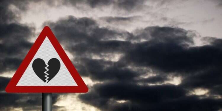 הלב נשבר. צילום: שאטרסטוק עשרת הדיברות לפרידה טובה