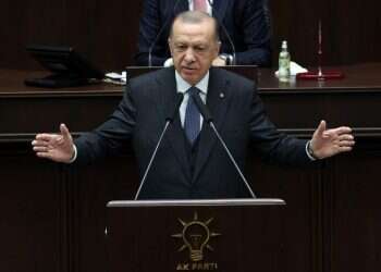 נשיא טורקיה רג'יפ טאיפ ארדואן. צילום: AFP בין קייב לדמשק: ארדואן ופוטין דנו בפלישה טורקית לסוריה