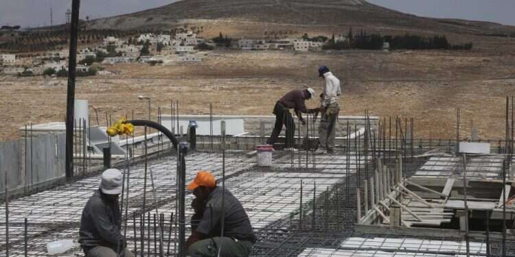 פועלים בגוש עציון. צילום: פלאש 90 המתנחל שעושה סטנדאפ על החיים המשותפים בדמותו של פועל ערבי