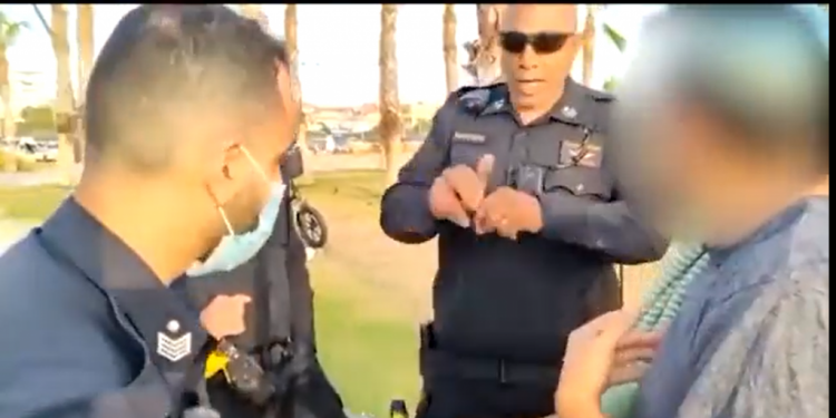 תיעוד המעצר בגבעת אולגה. צילום מסך מטוויטר "כאבי תופת, התחננתי שיעצרו": הקצין שנעצר בגבעת אולגה מדבר