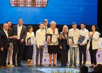 קרדיט תמונה: דוברות משרד החינוך חתני חידון התנ"ך העולמי: דביר חיים מרצבך והלל כהן מישראל