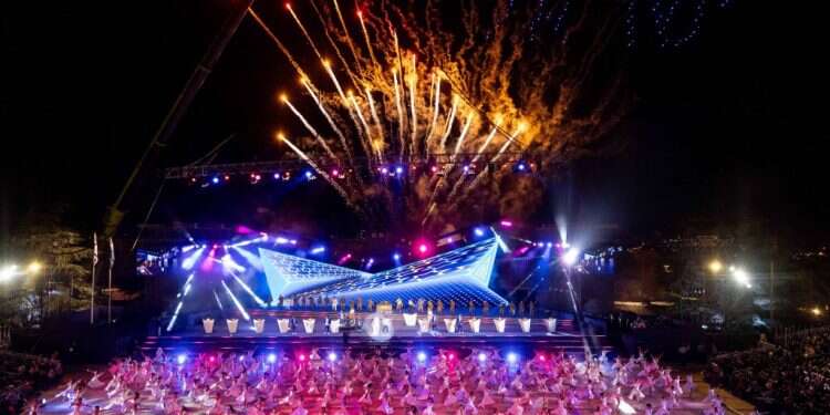 החזרה הגנרלית לטקס המשואות. צילום: יונתן זינדל - פלאש 90