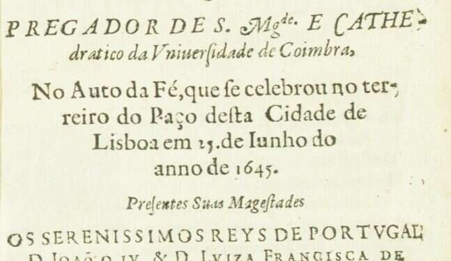 כתב יד מהמאה ה־18 מתעד רדיפת אנוסים בפורטוגל