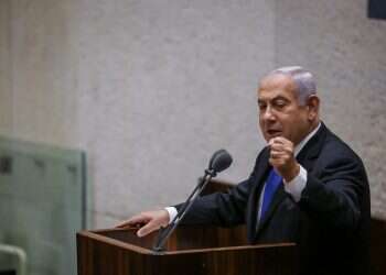 נתניהו במליאת הכנסת. צילום: נועם מושקוביץ, דוברות הכנסת אושר פיזור הכנסת ה- 24; הבחירות – בז' בחשוון