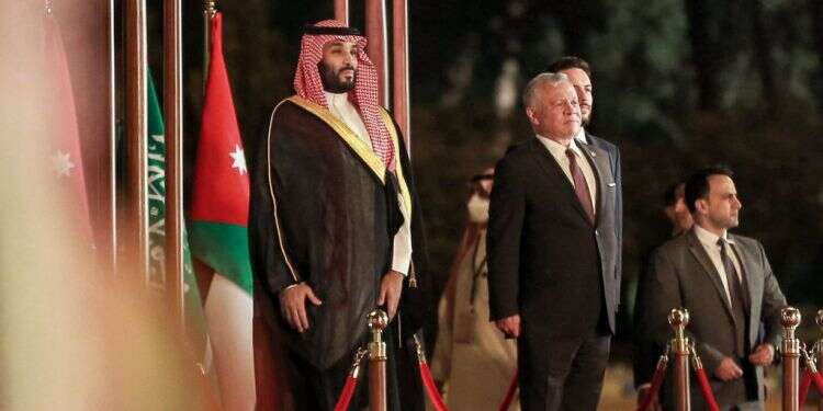 המלך עבדאללה ומוחמד בן סלמאן. צילום: AFP ירדן וסעודיה: על ישראל לכבד את הסטטוס קוו בירושלים