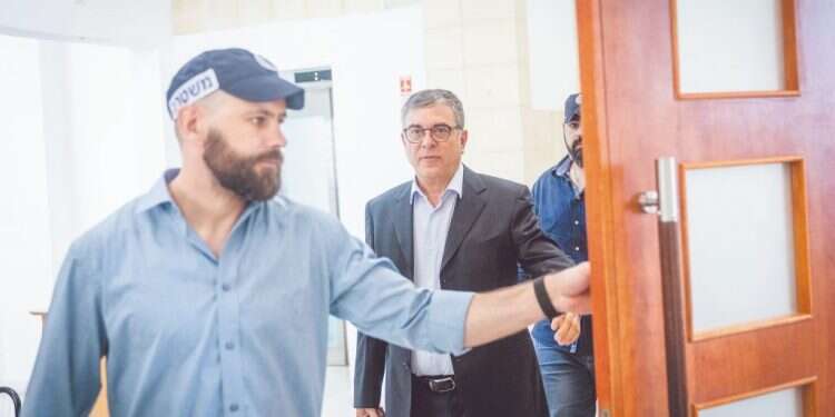 פילבר בבית המשפט, השבוע. צילום: יונתן זינדל, פלאש 90