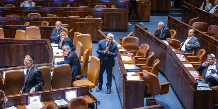 דיוני המליאה. צילום: אוליבייה פיטוסי, פלאש 90