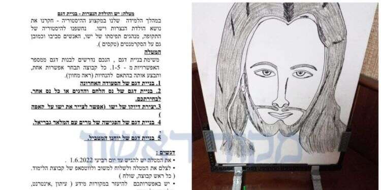 המטלה שנמסרה לילדים להכנת מיצגים נוצריים זעם בחטיבת הביניים: התלמידים נדרשו להכין מיצגים נוצריים