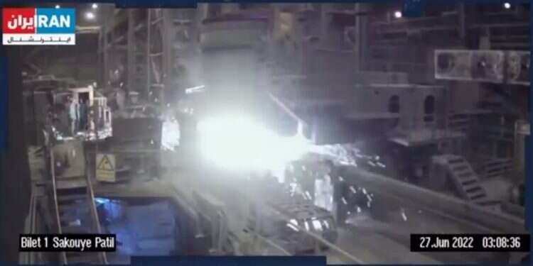 צילום מסך בזמן כנס בשבוע הסייבר העולמי: פריצה דרמטית למפעל פלדה באיראן