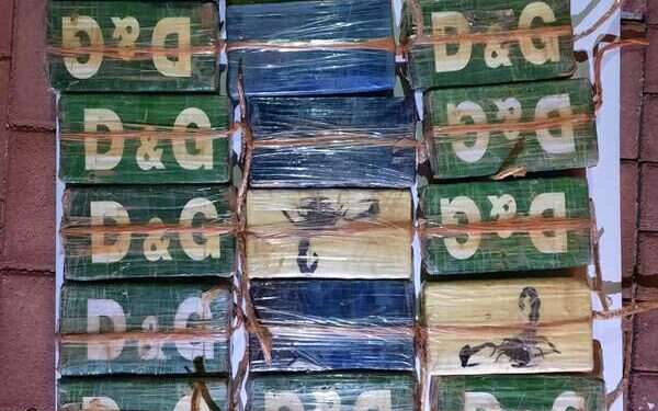 הסמים שנתפסו. צילום: דובר צה צה"ל סיכל הברחה ממצרים: 28 ק"ג קוקאין בשווי מיליונים