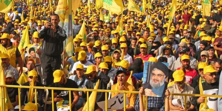 הפגנת תמיכה בחיזבאללה. צילום: AFP צילום: AFP